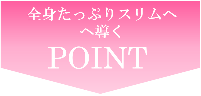 全身たっぷりスリムへ導くポイント_痩身エステ_名古屋img