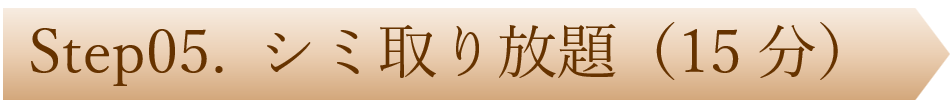 シミ取り放題15分